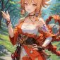 Ngắm ngay 100+ ảnh Naganohara Yoimiya fan art & hình nền