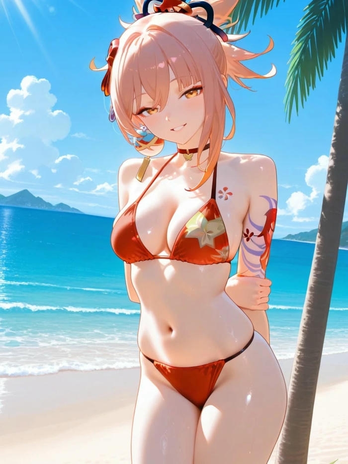 hình Yoimiya chụp màn hình trong game