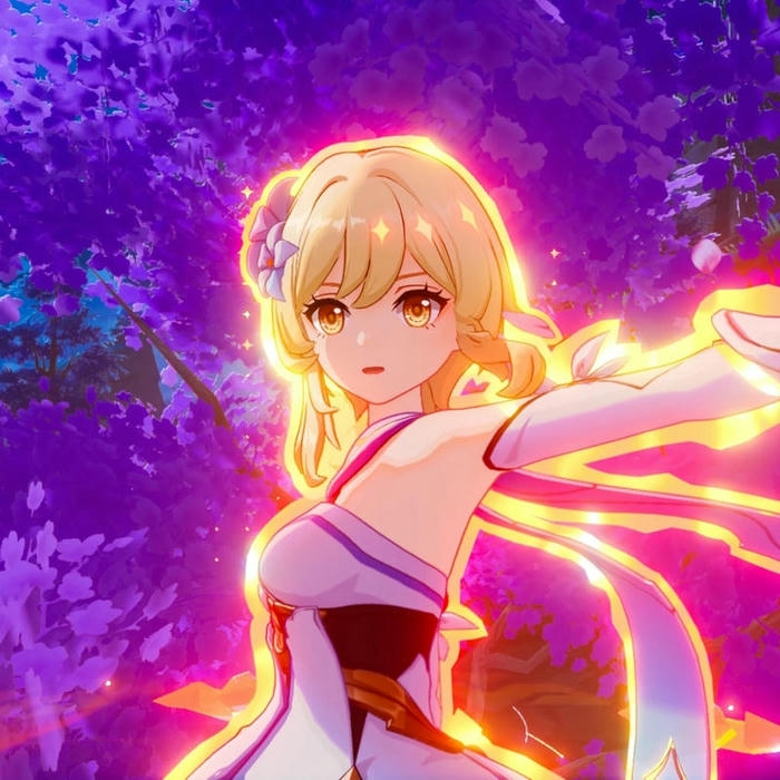 lumine anime biểu cảm vui vẻ